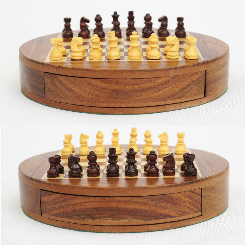 Magnetic Wooden Chess Set – Compact with Storage