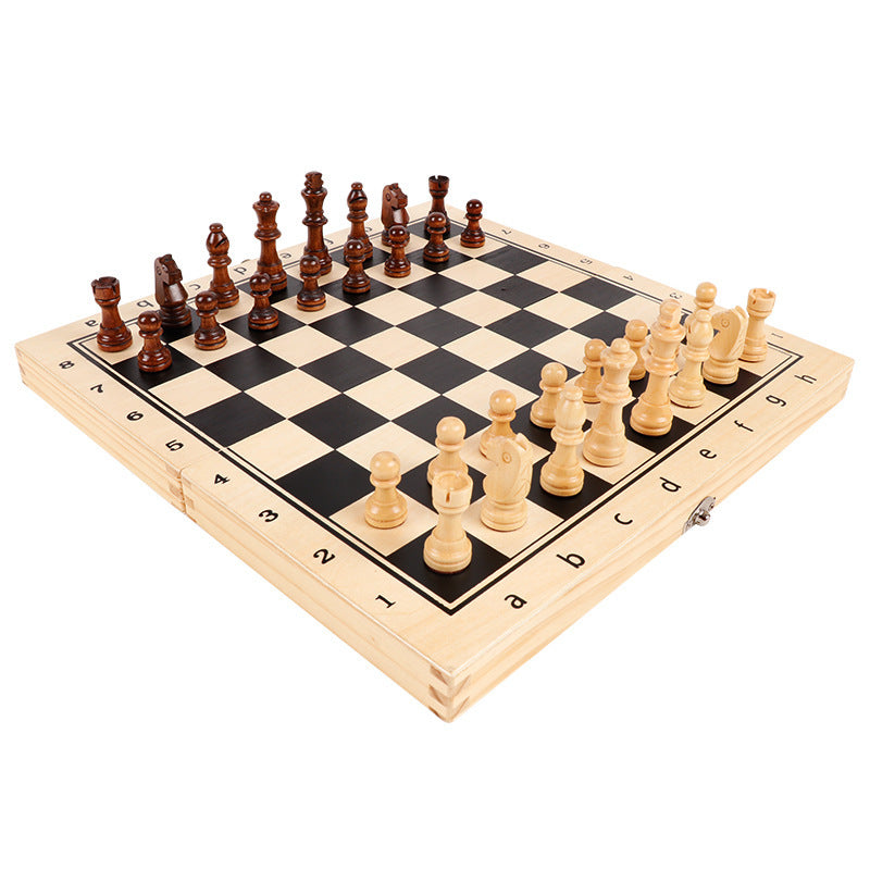 Conjunto de Xadrez Magnético – Tabuleiro de Madeira Dobrável (29cm, 34cm, 39cm)