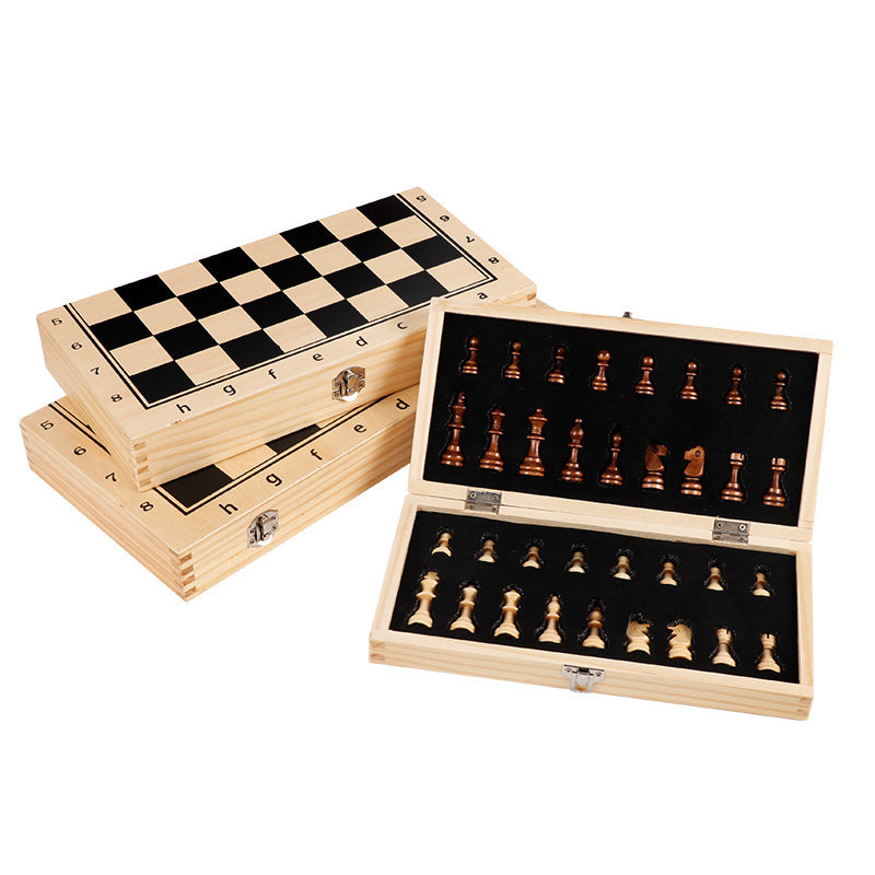 Conjunto de Xadrez Magnético – Tabuleiro de Madeira Dobrável (29cm, 34cm, 39cm)