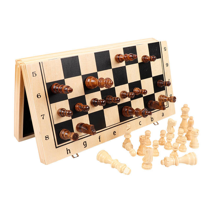 Conjunto de Xadrez Magnético – Tabuleiro de Madeira Dobrável (29cm, 34cm, 39cm)