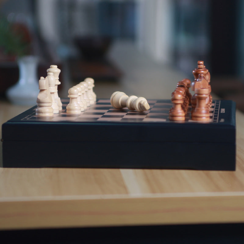Mini Wooden Chess Set – Portable and Durable