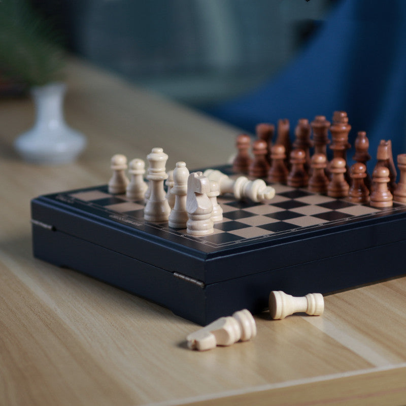 Mini Wooden Chess Set – Portable and Durable